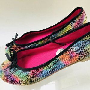 Dirty Laundry Snakeskin Slip On Flats Womens 6.5